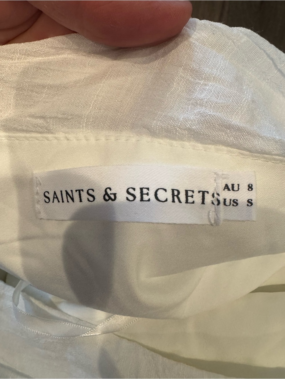 Saints & Secret One-Shoulder White Cutout Maxi Dress Gown - Picture 6 of 8